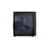 PC korpuss ENDORFY Regnum 400 ARGB Tower Black — ATX, rūdīts stikls, ARGB, 3x120mm priekšā, 1x120mm aizmugurē, atbalsta GPU līdz 37 cm