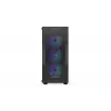PC korpuss ENDORFY Regnum 400 ARGB Tower Black — ATX, rūdīts stikls, ARGB, 3x120mm priekšā, 1x120mm aizmugurē, atbalsta GPU līdz 37 cm
