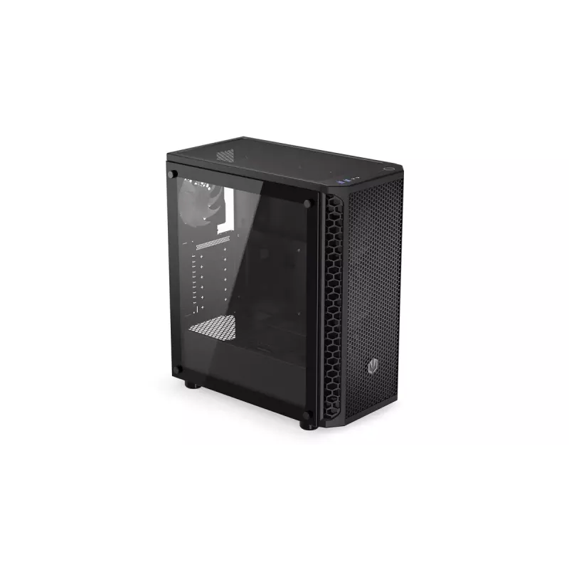 PC korpuss ENDORFY Signum 300 ARGB Tornis Melns — ATX, rūdīts stikls, ARGB apgaismojums, atbalsta GPU 350mm, CPU dzesētāja augstums 161mm