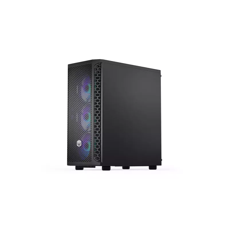 PC korpuss ENDORFY Signum 300 ARGB Tornis Melns — ATX, rūdīts stikls, ARGB apgaismojums, atbalsta GPU 350mm, CPU dzesētāja augstums 161mm