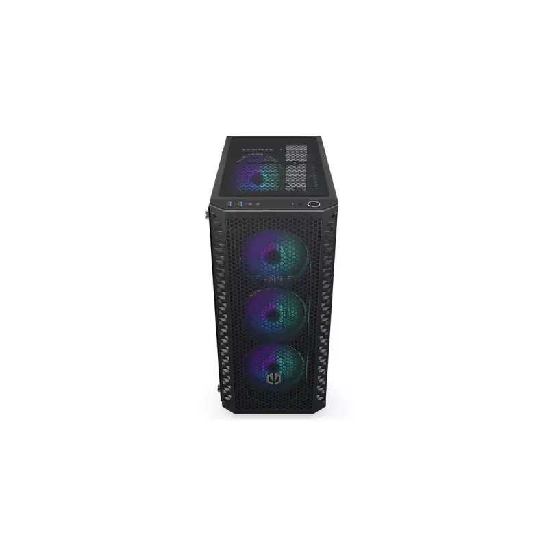 PC korpuss ENDORFY Signum 300 ARGB Tornis Melns — ATX, rūdīts stikls, ARGB apgaismojums, atbalsta GPU 350mm, CPU dzesētāja augstums 161mm