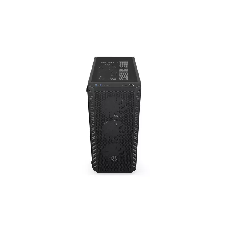 PC korpuss ENDORFY Signum 300 ARGB Tornis Melns — ATX, rūdīts stikls, ARGB apgaismojums, atbalsta GPU 350mm, CPU dzesētāja augstums 161mm