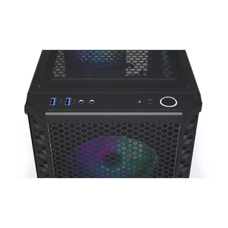 PC korpuss ENDORFY Signum 300 ARGB Tornis Melns — ATX, rūdīts stikls, ARGB apgaismojums, atbalsta GPU 350mm, CPU dzesētāja augstums 161mm