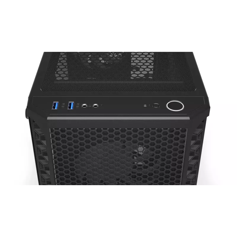 PC korpuss ENDORFY Signum 300 ARGB Tornis Melns — ATX, rūdīts stikls, ARGB apgaismojums, atbalsta GPU 350mm, CPU dzesētāja augstums 161mm