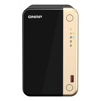 QNAP TS-264 NAS Tornis Intel® Celeron® N5095 8 GB 0 TB QNAP QTS Melns, Zelts