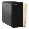 QNAP TS-264 NAS Tornis Intel® Celeron® N5095 8 GB 0 TB QNAP QTS Melns, Zelts