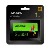 2.5 collu SATA III SSD ADATA SU650 1 TB — 520 MB/s lasīšana, 450 MB/s rakstīšana, 3D NAND, 2.5 collu