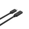 UNITEK USB C kabelis - USB 3.2 Gen 2 (3.1 Gen 2) - 0,5 m melns