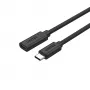 UNITEK USB C kabelis - USB 3.2 Gen 2 (3.1 Gen 2) - 0.5m melns