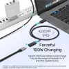 USB-C–USB-C kabelis Unitek C14086BK-1.5M — USB 3.2 Gen 2, 10 Gbit/s, 5 m, melns