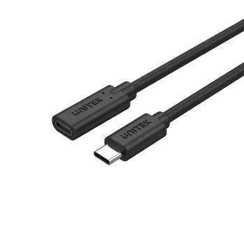 USB-C–USB-C kabelis Unitek C14086BK-1.5M — USB 3.2 Gen 2, 10 Gbit/s, 5 m, melns