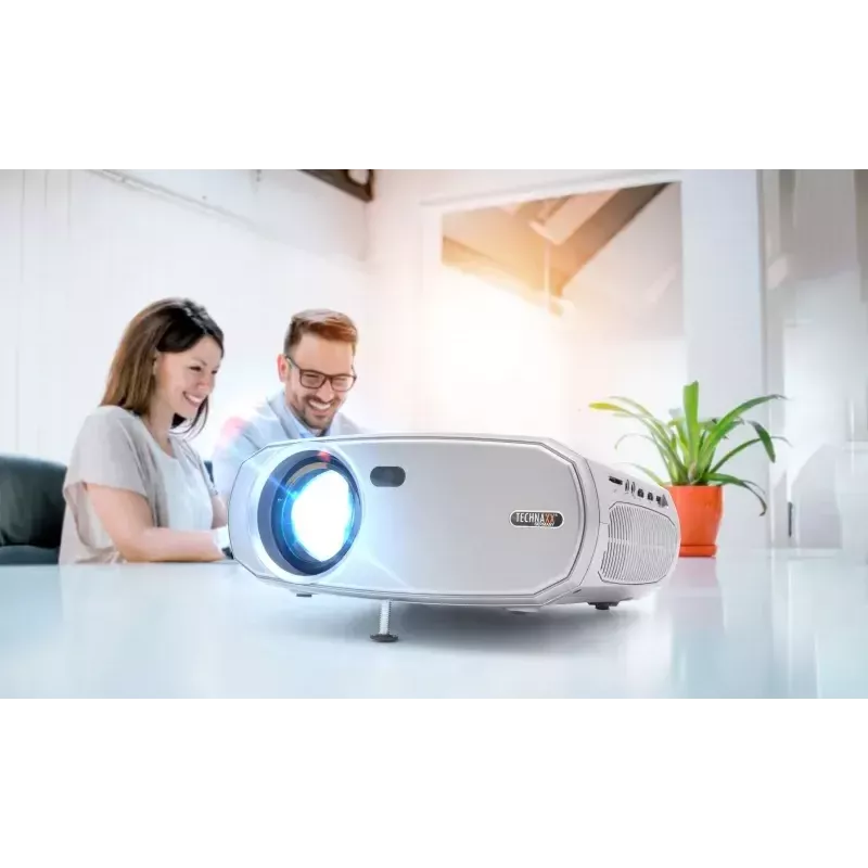 Projektors Technaxx TX-177 15000 ANSI lūmenu LCD 1080p Balts