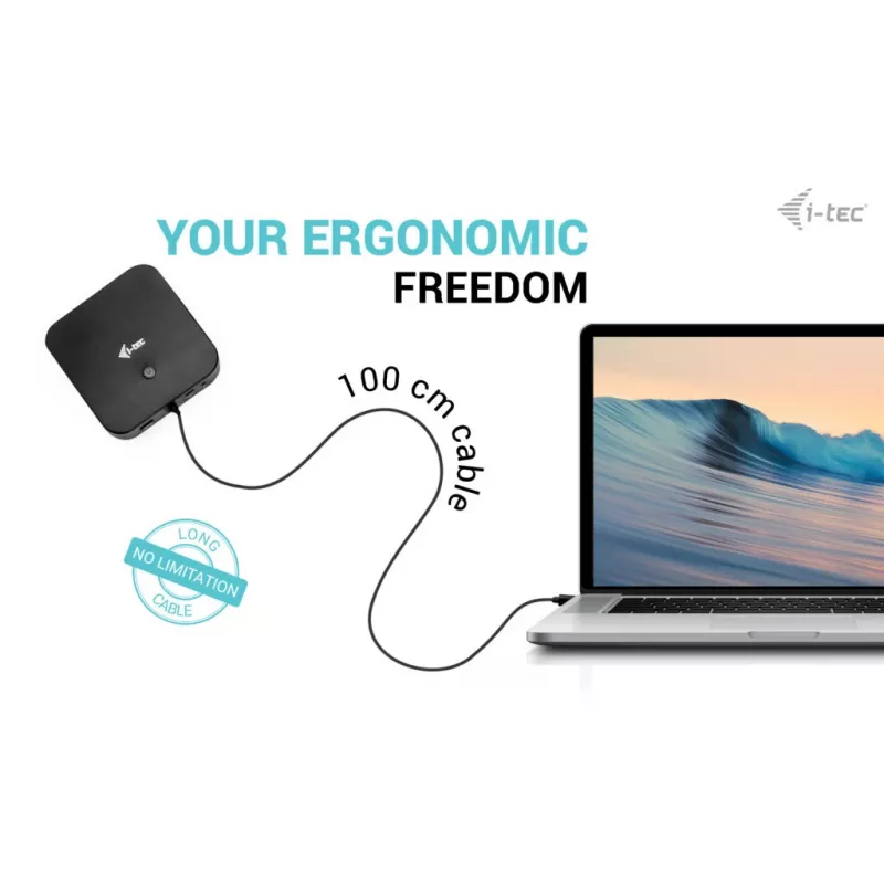 i-tec USB-C HDMI Dual DP Docking Station ar Power Delivery 100 W un Universālo lādētāju 100 W