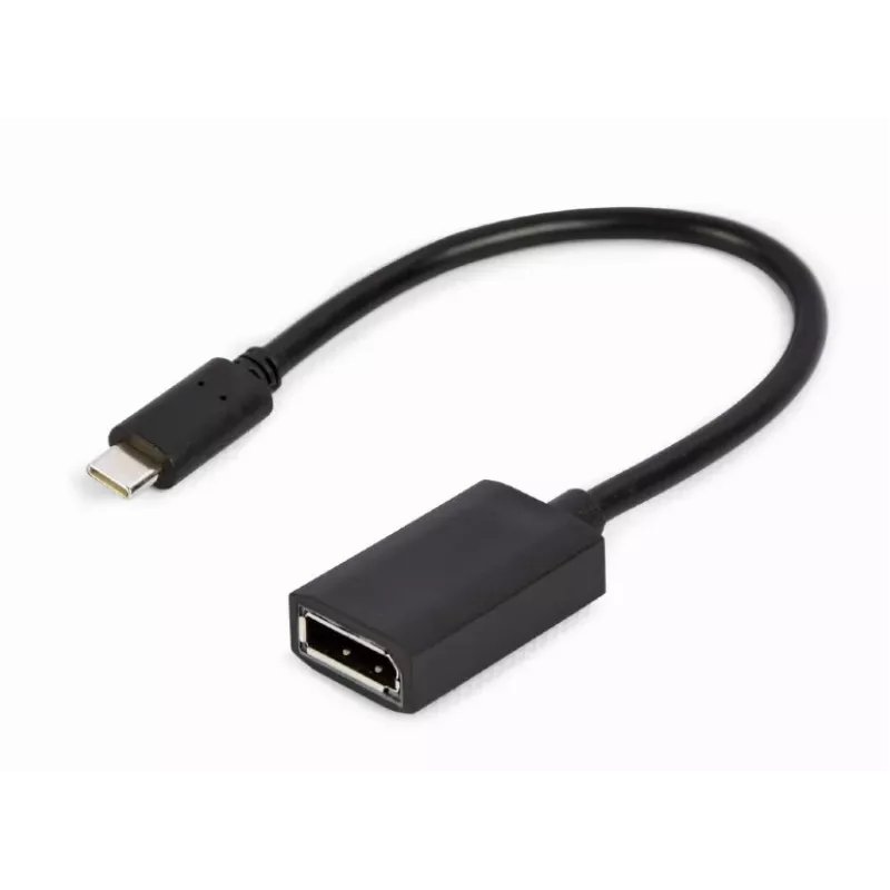 GEMBIRD USB Type-C uz DisplayPort adaptera kabelis, 4K, 15cm, melns