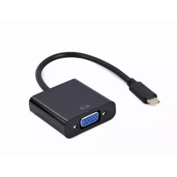GEMBIRD USB Type-C uz VGA displeja adapteris, 15 cm, melns