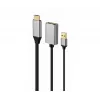 GEMBIRD Active 4K HDMI vīriešu uz DisplayPort sieviešu adapteris, melns