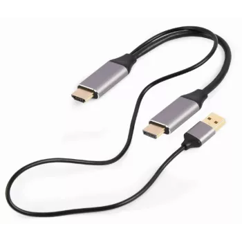 GEMBIRD Aktīvs 4K HDMI vīriešu–DisplayPort vīriešu adaptera kabelis, 2 m – Melns
