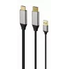 GEMBIRD Aktīvs 4K HDMI vīriešu–DisplayPort vīriešu adaptera kabelis, 2 m – Melns