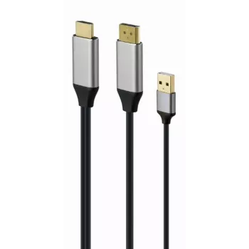 GEMBIRD Aktīvs 4K HDMI vīriešu–DisplayPort vīriešu adaptera kabelis, 2 m – Melns
