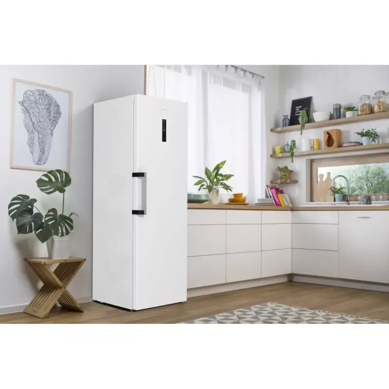 Brīvi stāvošs ledusskapis Gorenje R619EAW6 — 398 L, energoefektivitātes klase E, 1850×595×663 mm, balts