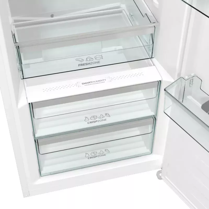 Brīvi stāvošs ledusskapis Gorenje R619EAW6 — 398 L, energoefektivitātes klase E, 1850×595×663 mm, balts