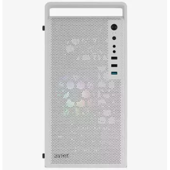 Datora korpuss AEROCOOL PGS CS-109-G-WT-v1 Mini Tornis SPCC balts — microATX, līdz 26 cm GPU, FRGB, sieta priekšpuse