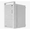 Datora korpuss AEROCOOL PGS CS-109-G-WT-v1 Mini Tornis SPCC balts — microATX, līdz 26 cm GPU, FRGB, sieta priekšpuse