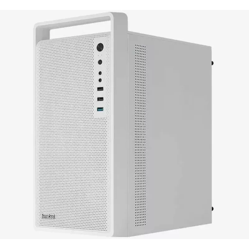 Datora korpuss AEROCOOL PGS CS-109-G-WT-v1 Mini Tornis SPCC balts — microATX, līdz 26 cm GPU, FRGB, sieta priekšpuse