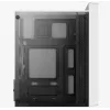 Datora korpuss AEROCOOL PGS CS-109-G-WT-v1 Mini Tornis SPCC balts — microATX, līdz 26 cm GPU, FRGB, sieta priekšpuse