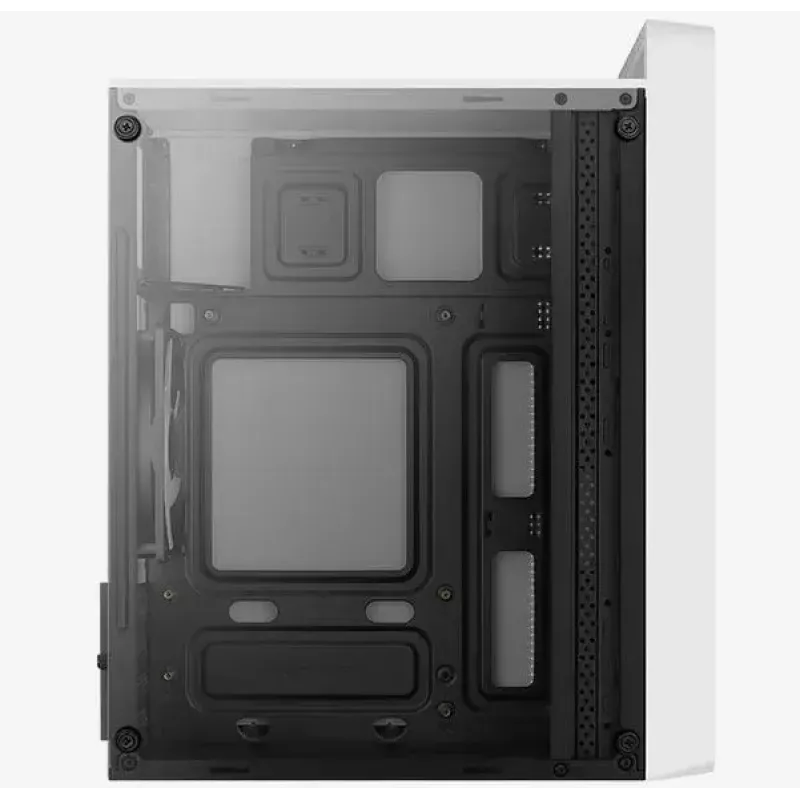 Datora korpuss AEROCOOL PGS CS-109-G-WT-v1 Mini Tornis SPCC balts — microATX, līdz 26 cm GPU, FRGB, sieta priekšpuse