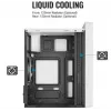 Datora korpuss AEROCOOL PGS CS-109-G-WT-v1 Mini Tornis SPCC balts — microATX, līdz 26 cm GPU, FRGB, sieta priekšpuse