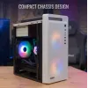 Datora korpuss AEROCOOL PGS CS-109-G-WT-v1 Mini Tornis SPCC balts — microATX, līdz 26 cm GPU, FRGB, sieta priekšpuse