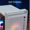 Datora korpuss AEROCOOL PGS CS-109-G-WT-v1 Mini Tornis SPCC balts — microATX, līdz 26 cm GPU, FRGB, sieta priekšpuse