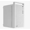 Datora korpuss AEROCOOL PGS CS-109-G-WT-v1 Mini Tornis SPCC balts — microATX, līdz 26 cm GPU, FRGB, sieta priekšpuse