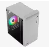 Datora korpuss AEROCOOL PGS CS-109-G-WT-v1 Mini Tornis SPCC balts — microATX, līdz 26 cm GPU, FRGB, sieta priekšpuse