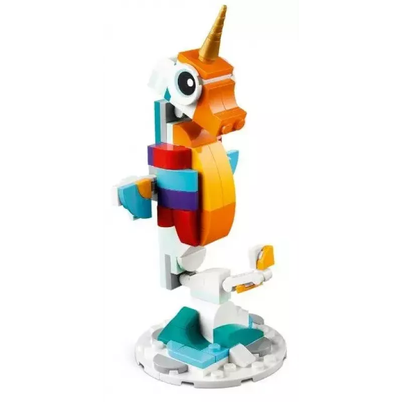 Konstruktors LEGO Creator 3in1 31140 Maģiskais vienradzis, 145 detaļas, 130 mm augstums, vecums 7+