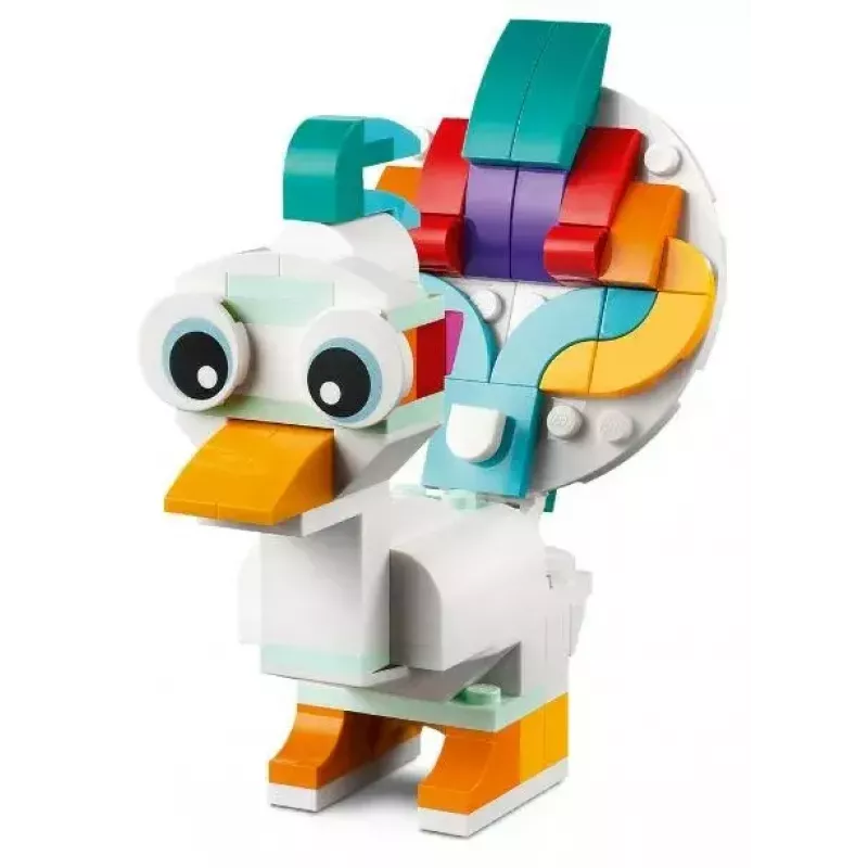 Konstruktors LEGO Creator 3in1 31140 Maģiskais vienradzis, 145 detaļas, 130 mm augstums, vecums 7+