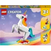 Konstruktors LEGO Creator 3in1 31140 Maģiskais vienradzis, 145 detaļas, 130 mm augstums, vecums 7+