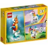 Konstruktors LEGO Creator 3in1 31140 Maģiskais vienradzis, 145 detaļas, 130 mm augstums, vecums 7+