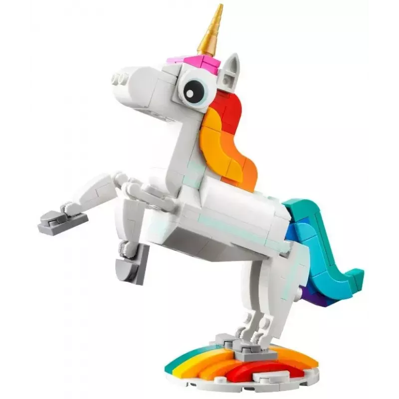 Konstruktors LEGO Creator 3in1 31140 Maģiskais vienradzis, 145 detaļas, 130 mm augstums, vecums 7+