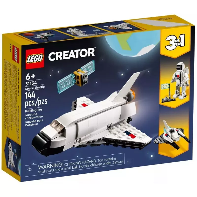 LEGO Creator 3-in-1 kosmosa kuģa konstruktora komplekts 31134 — 144 detaļas, no 6 gadu vecuma, 160×120×60 mm