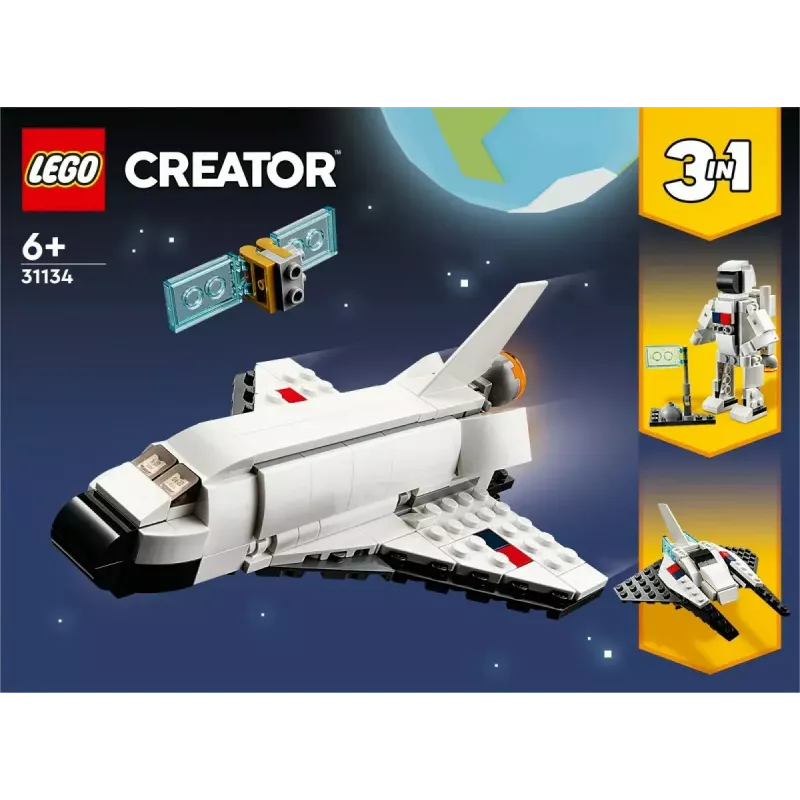 LEGO Creator 3-in-1 kosmosa kuģa konstruktora komplekts 31134 — 144 detaļas, no 6 gadu vecuma, 160×120×60 mm