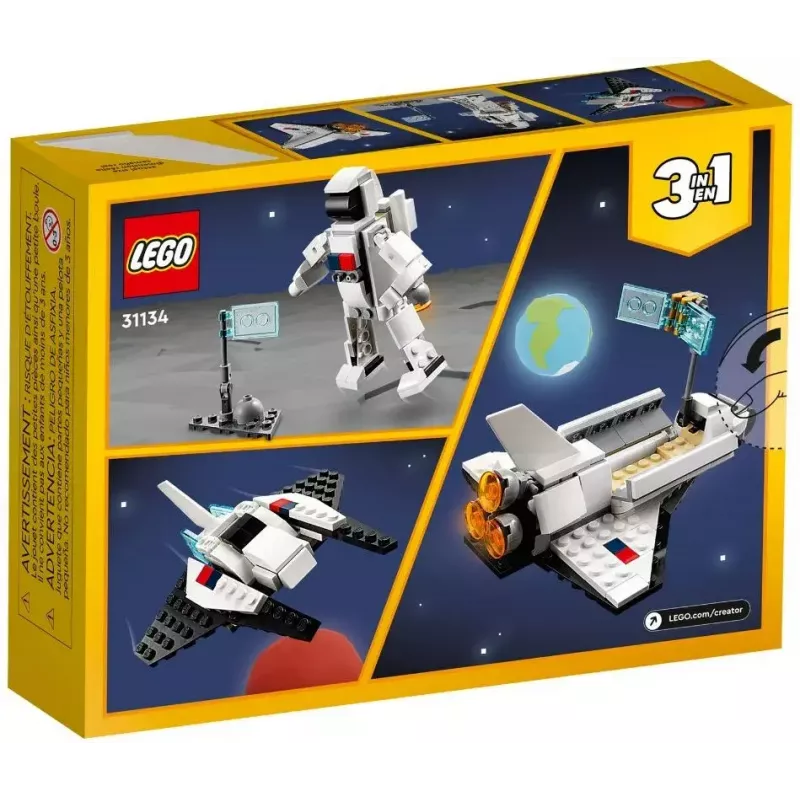 LEGO Creator 3-in-1 kosmosa kuģa konstruktora komplekts 31134 — 144 detaļas, no 6 gadu vecuma, 160×120×60 mm