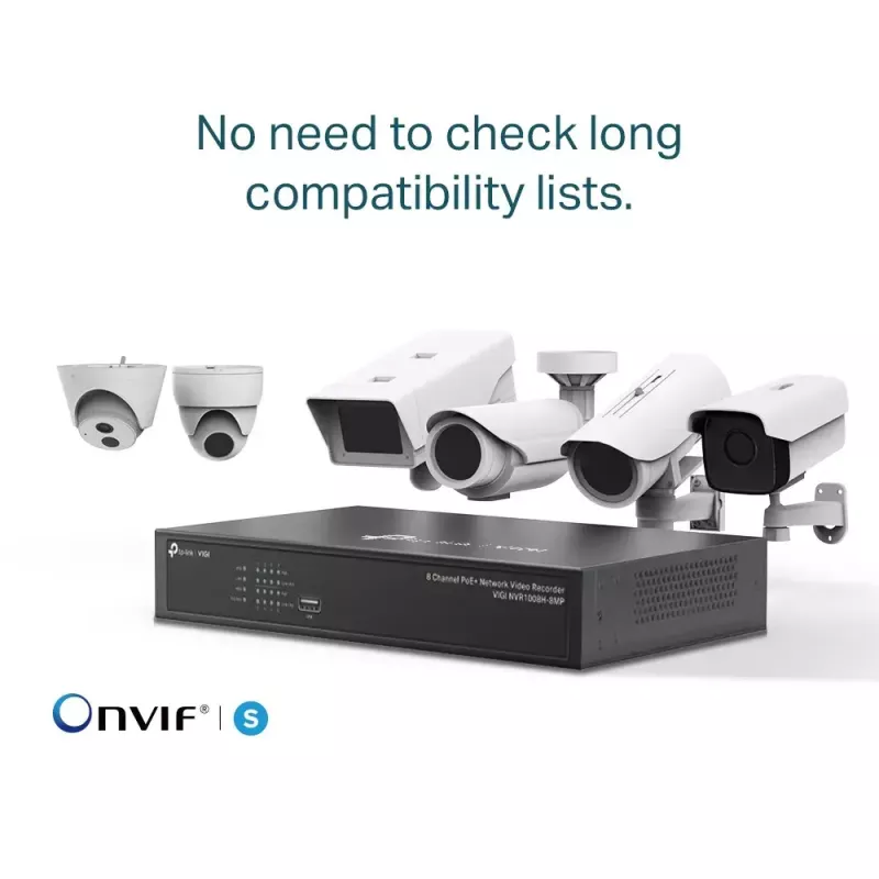 TP-Link VIGI 8 kanālu PoE+ tīkla video reģistrators