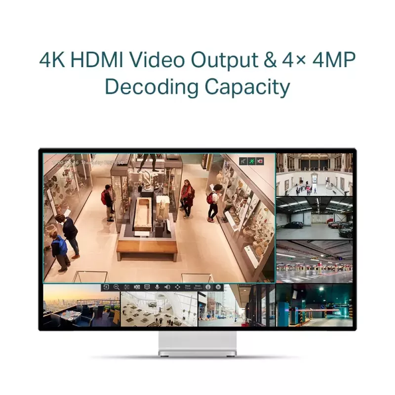 TP-Link VIGI 8 kanālu PoE+ tīkla video reģistrators