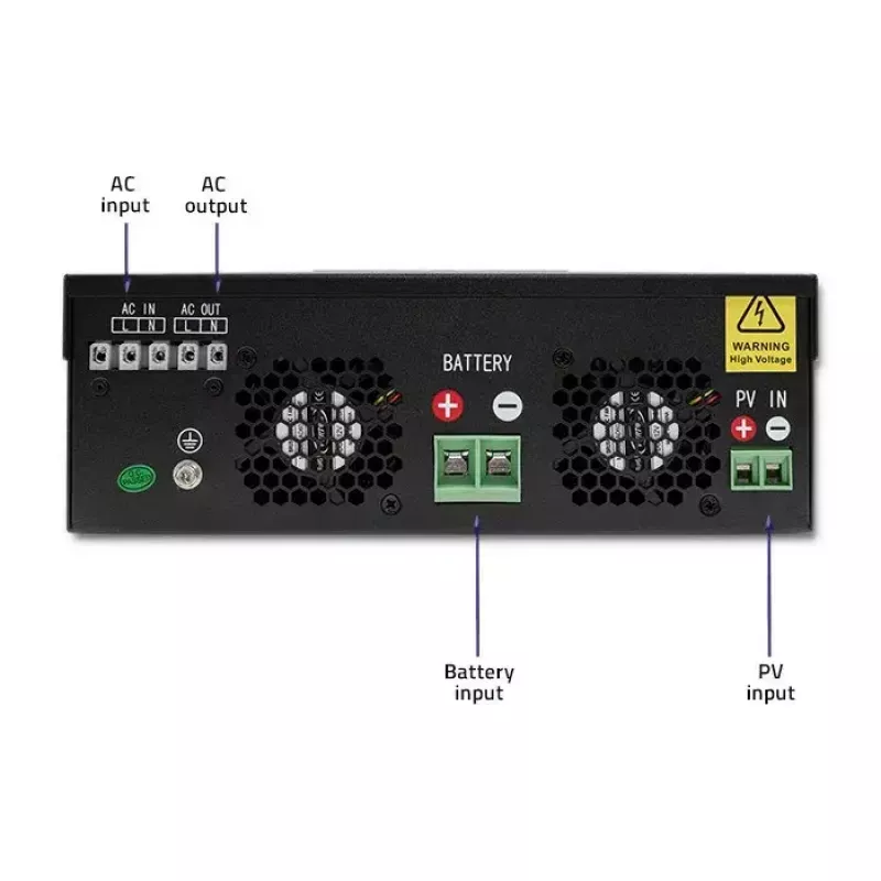 Hibrīda bezsavienojuma saules enerģijas pārveidotājs QOLTEC 3KVA 2.4kW 80A
