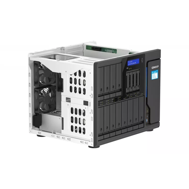 QNAP TS-1655 NAS Tornis Intel Atom® C5125 8 GB DDR4 0 TB QNAP Turbo System Melns