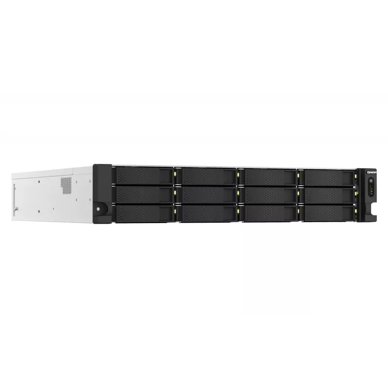 QNAP TS-h1887XU-RP NAS statīvs (2U) Intel Xeon E E-2334 16 GB DDR4 0 TB QuTS hero Melns, Balts