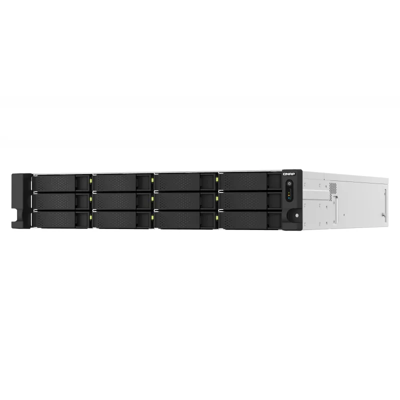 QNAP TS-h1887XU-RP NAS statīvs (2U) Intel Xeon E E-2334 16 GB DDR4 0 TB QuTS hero Melns, Balts