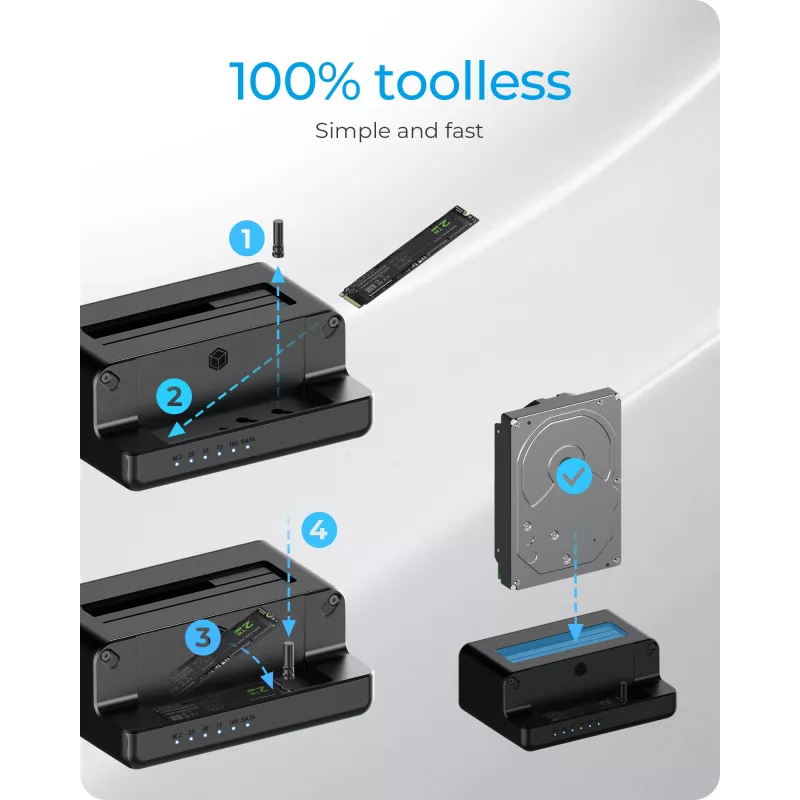ICY BOX IB-2914MSCL-C31 USB 3.2 Gen 2 (3.1 Gen 2) Type-C Melns